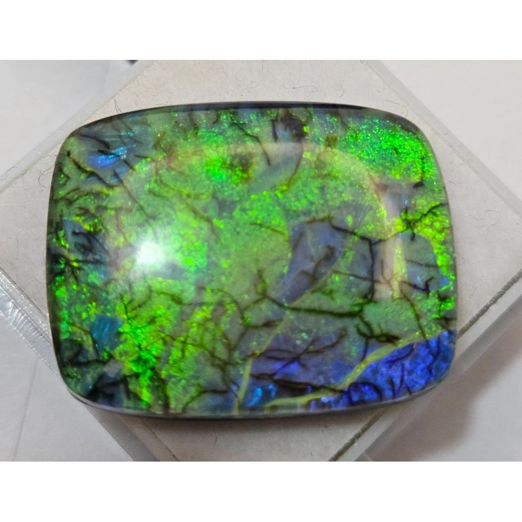 Fabulous Natural Doublet Opal 23-24 Ct Cushion Cut Certified Loose Gemstone