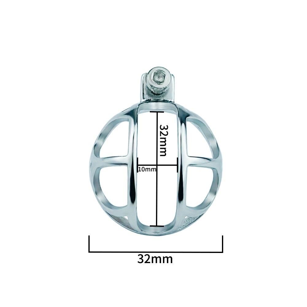 Male Urethral Chastity Lock Metal CB Lock Short Penis Cage Cock Lock Adult Sex Toys Stainless Steel Cock Ring Femdom BDSM