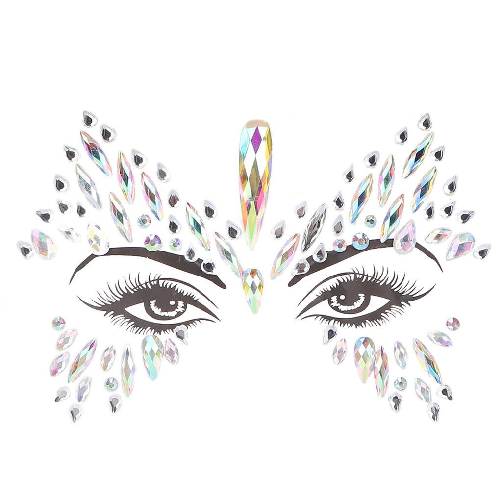 Face Rhinestones Stickers Shiny Glitter Eyes Facial Makeup Decorations for Festival Holiday