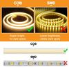 220V COB LED Strip Light EU Power Plug IP67 Buckle Fixation LED Strip Lamp Flexible COB Linear Light Bar 3000K 4000K 6000K 1-21m
