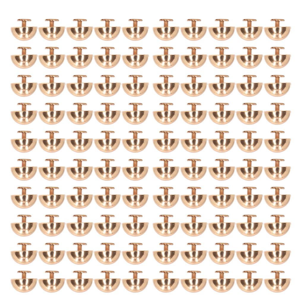 100 Set Round Head Stud 15mm Plated Alloy High Hardness Gold Silver Color Leather Rivets for Leather Clothes Bag