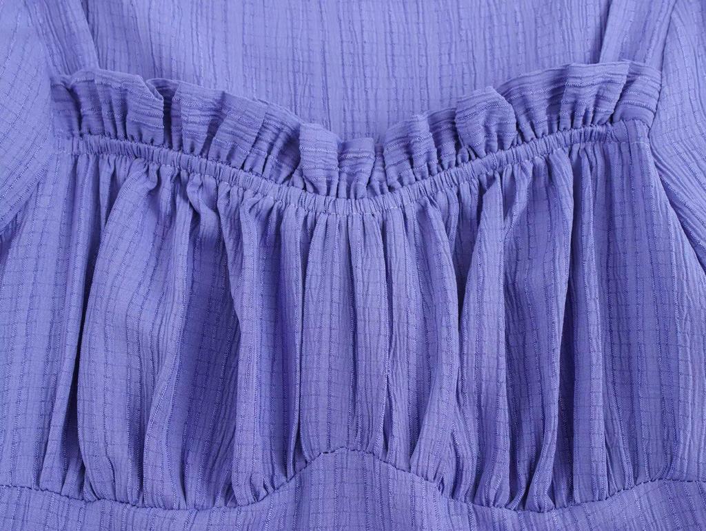 Rochie casual texturată cu mâneci lungi pentru femei, stil european și american, de primăvară 2025