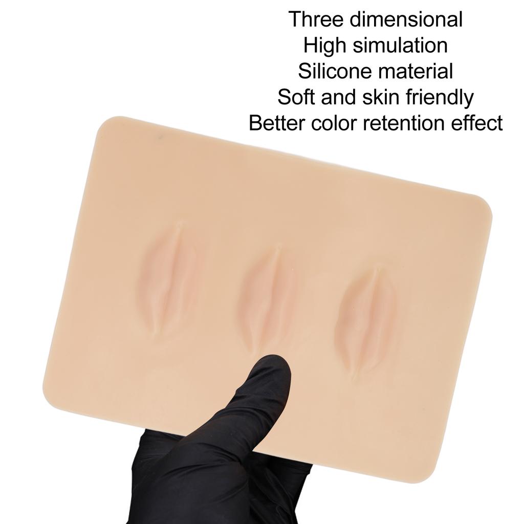 10pcs 3D Lip Tattoo Practice Skin Soft Silicone Makeup Microblading Practice Skin for Artist Novice