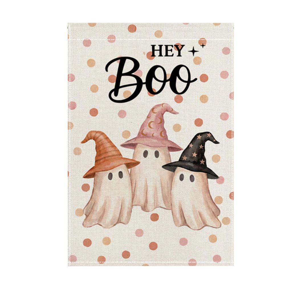 Halloween Garden Flag with Leaf Print for Fall Outdoor Decor