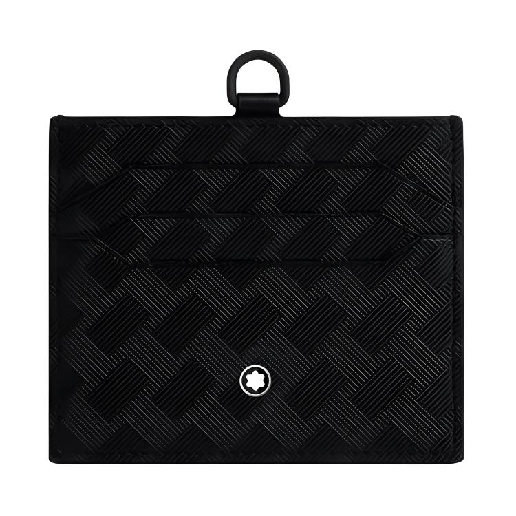Montblanc Style 3.0 Series Logo Embossed Full Grain Leather Wallet Men wallet Black 129979 Basic Set (Bag+Dust Bag)