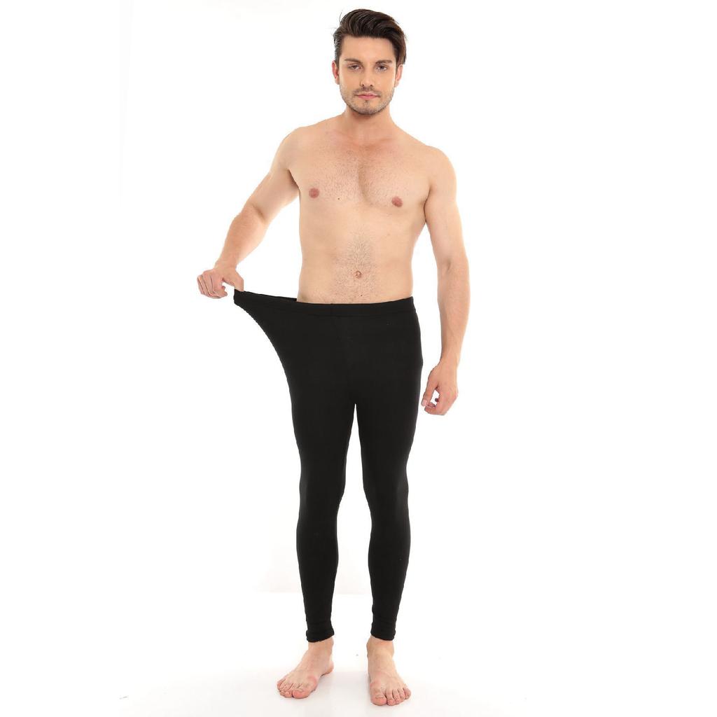 Erhabene Thermounterwäsche | Unisex Thermostrumpfhose aus Baumwolle Schwarz