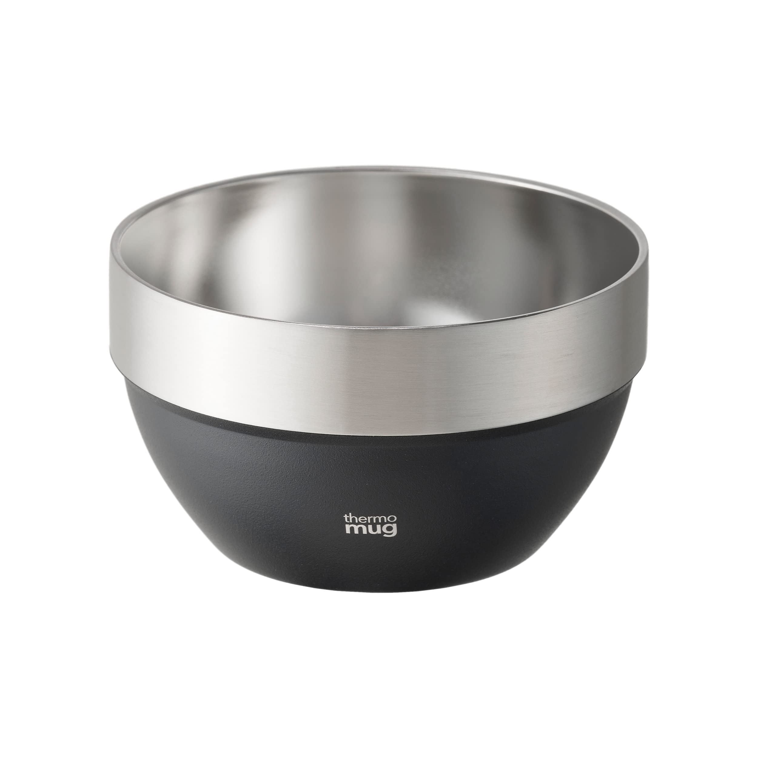 Термокружка штабелируемая SB23-32 Миска, 320 мл, Черная, Двустенная, Вакуумная