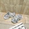 New Summer 3xl Lace Bow Bag Head Half Slippers Women's Old Polished Platform Dad Shoes