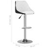Bar Stool Set 2 Pcs White and Black Faux Leather