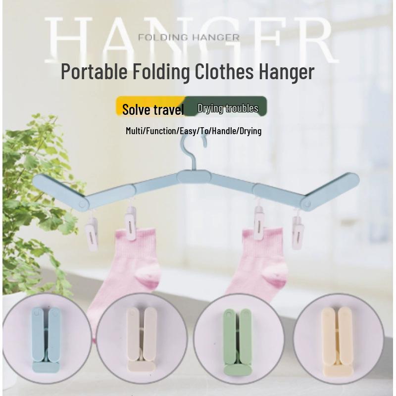 Portable Retractable Clothes and Shoe Hanger for Travel, Foldable for Indoor/Outdoor Use.