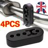 4pcs Universal Black Rubber Exhaust Hanger Mount Brackets Long Heavy Duty Hanger