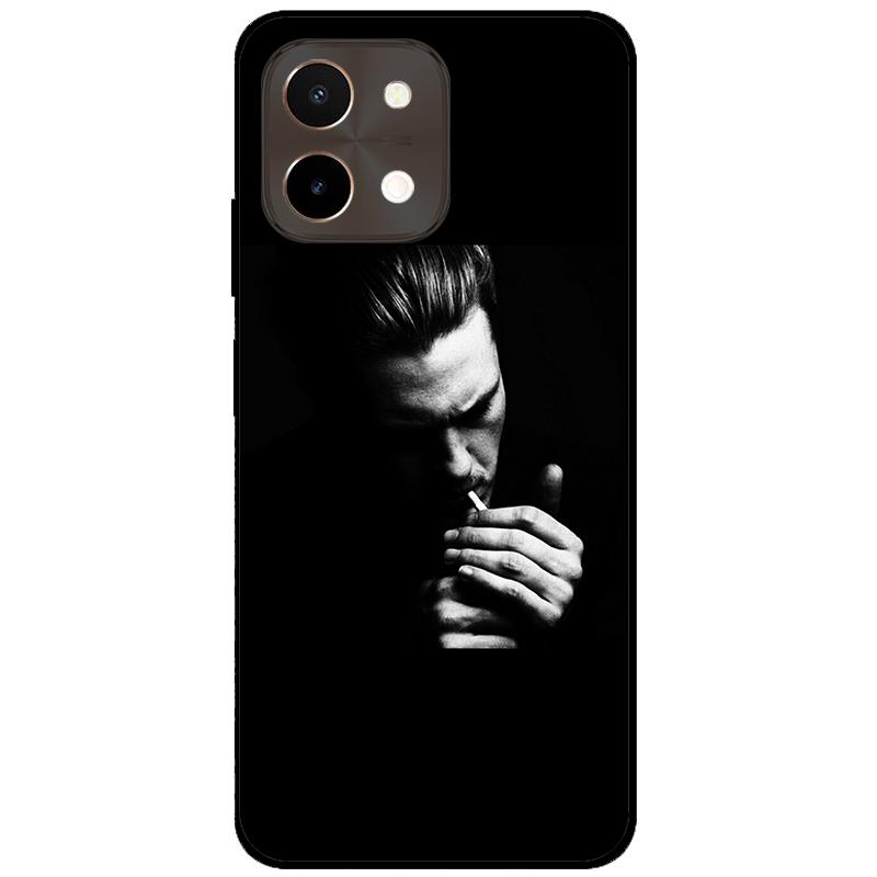 For Vivo Y28 4G Case 6.68'' Black TPU Silicon Cartoon Protection Cover for VivoY28 Y 28 4G Shockproof Capa Wolf Animals Soft Bag