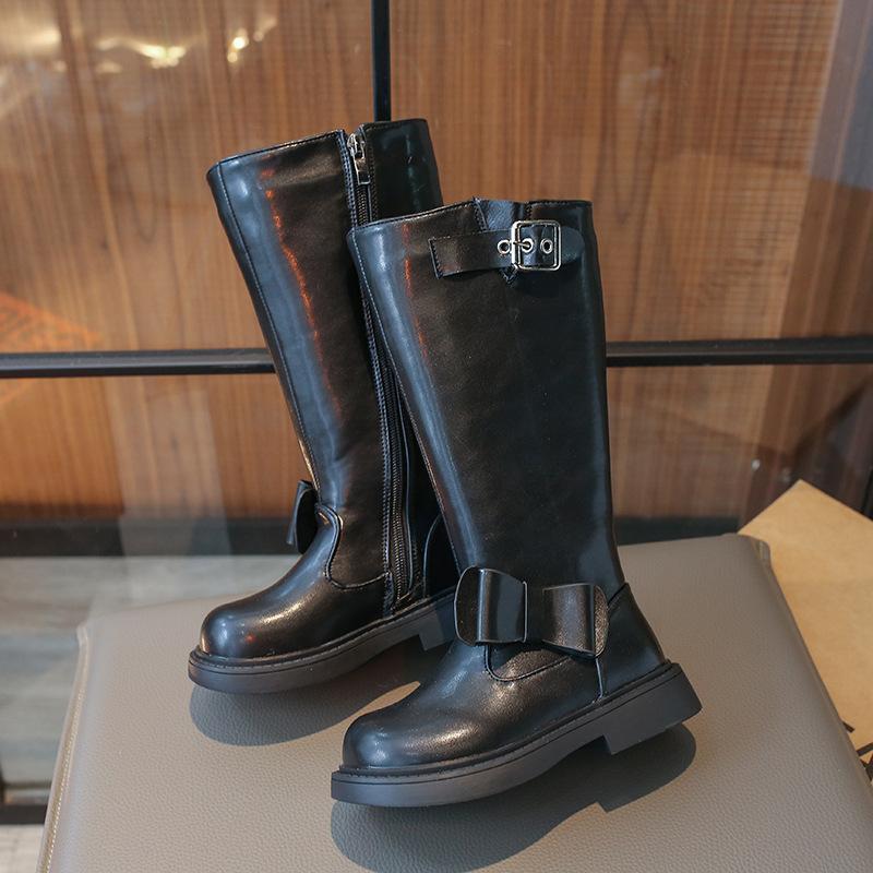 Winter New Korean Style Girls High Boots with Cotton To Keep Warm and Fashionable Sweet Bow Fashion Boots