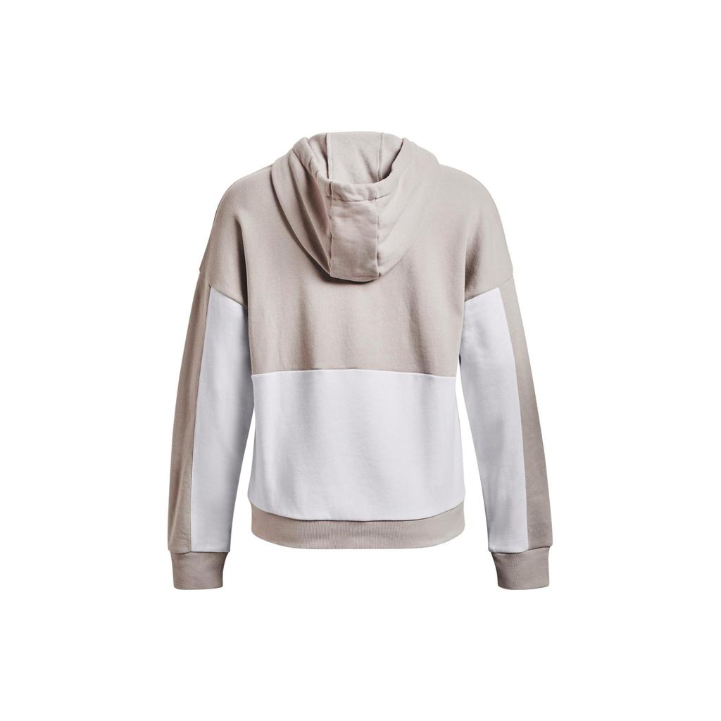 Under Armour American Vintage Letter Embroidery Color Block Hoodie Women Hoodies Gray White 1374113-592