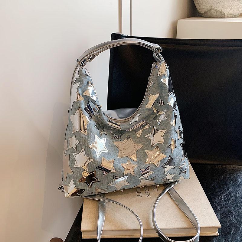 

Жіночі сумки з п’ятикутною зіркою під пахвами Модна індивідуальна сумка великої місткості Сумки на плече для поїздок