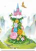 ZheGao Sprout Bear Building Blocks Girl's Castle Music Box Gift