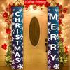 Chinese New Year 2pcs Door Couplet Banner Fabric Porch Decoration