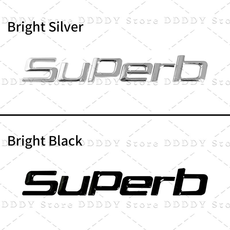 JBIW9 Car 3D Metal Decor Sticker For Skoda Octavia Fabia Rapid 4x4 Kodiaq Superb Letter Logo Rear Trunk Fender Accessories