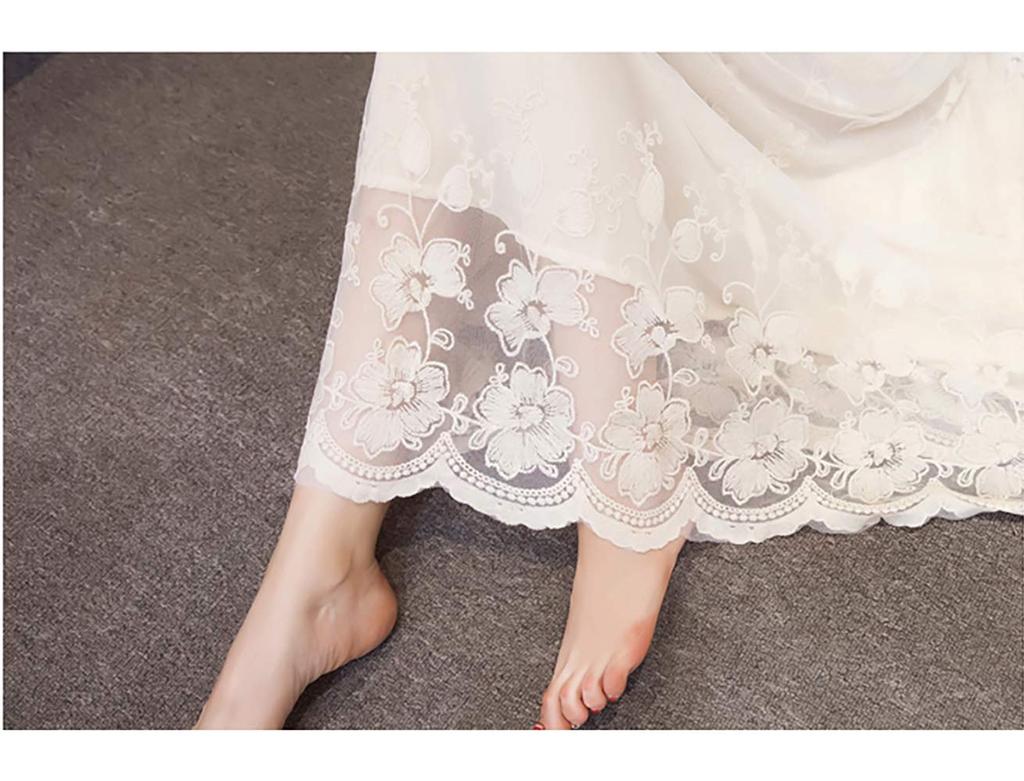 Village Embroidered Long Party White Flared Long White Long White Long Lace Wedding Size 323 H&T Women's Dress, White, Dress, Dress, Dress, Dress,