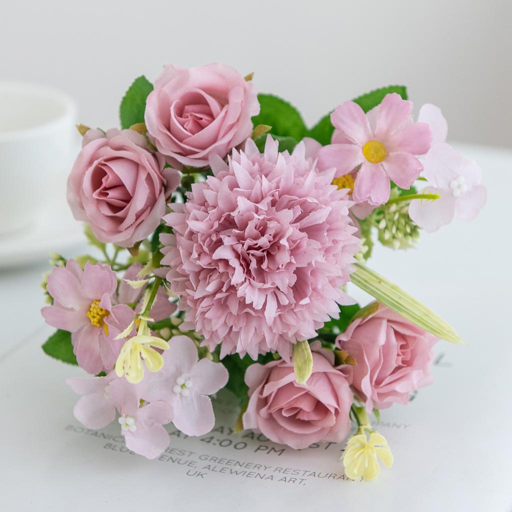 Artificial Flowers Silk Roses Wedding Wreath Home Room Festival Decoratio Vase Bridal Bouquet Outdoor Yard Garden Arch DIY Gifts