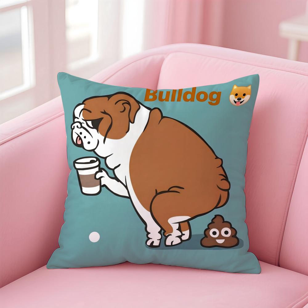 

French Bulldog cute cool Cushion Cover Comfortable Reversible Pillow Cover Ideal for Car Sofa Bedroom & Beyond 30cmx30cm