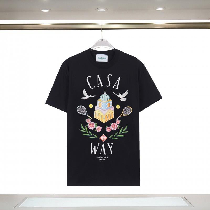 Unisex Cotton T-Shirt With Digital Print Letter Loose Fit Casual Wear