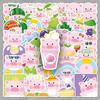 50 Original Hand-Drawn Summer Piggy & Cute Kitty Stickers for Planners or Water Bottles