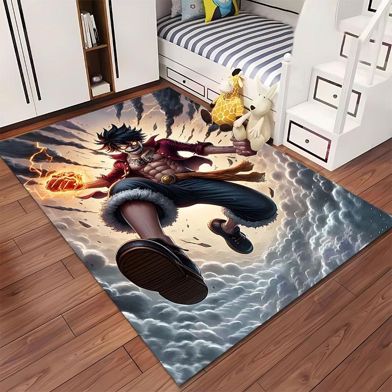 Anime Style Hero with Lightning suitable as a non-slip mat for the living room or bedroom sofa