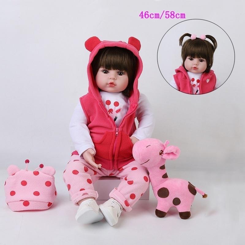 46cm New Handmade Silicone Reborn Baby Adorable Lifelike Toddler Doll Toy