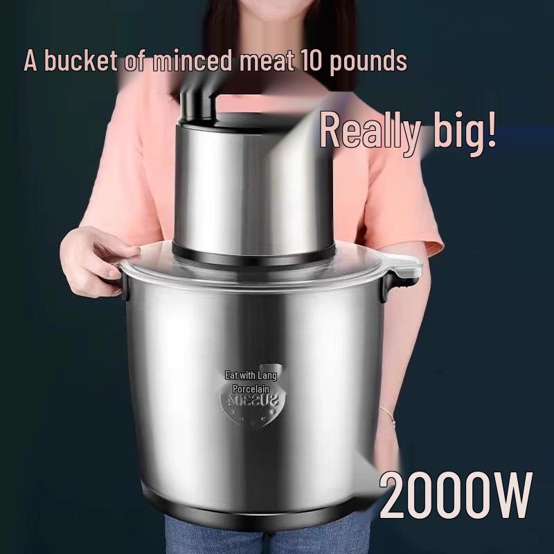 High-Power Multifunctional Food Processor: Electric Mincer & Mixer for Large Capacity