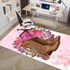 Pink Cowboy Boots Chair Mat Office Carpet, Oversized Rug for Home Decor, Sofa Mat, Desk Pad Gift, Suitable for Bedroom, Living Room, Various Rooms