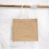 Burlap Hand Bag For Weddings Breathable Natural Fabric Large Capacity Reusable Bridal Party Gift Bag With Wide Handles