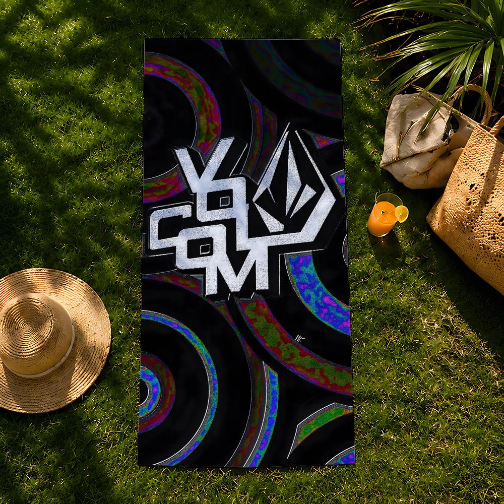 Brand V-Volcom Towel beach towel, quick drying absorbent bath towel for Swim,Gym,Camping,Outdoor