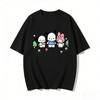 Summer Cute Pochacco My Melody Print Tshirt Casual Short Sleeve Tees for Mom and Daughter Sweet Family Matching Outfits Fashion
