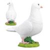 Artificial White Doves Ornament High Simulation Resin White Feather Birds Ornaments for Garden Home Decoration Head