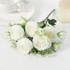 Artificial Flowers Decor 7 Heads Silk Peony Rose Hydrangea Bouquet Home Christmas Party Decorations Wedding Bride Fake Flowers