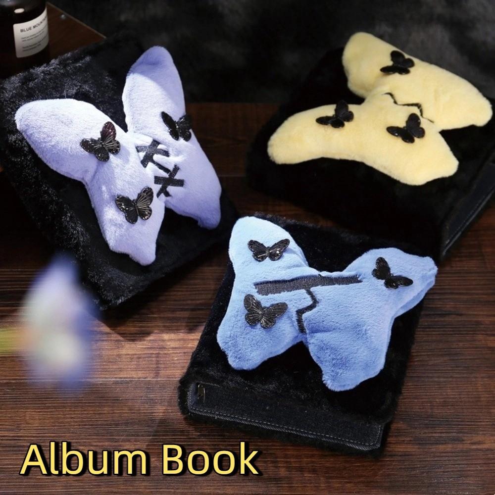 3-Inch Detachable Card Book Furry Cover Loose Leaf Album High-Quality Korean Album Photo Storage