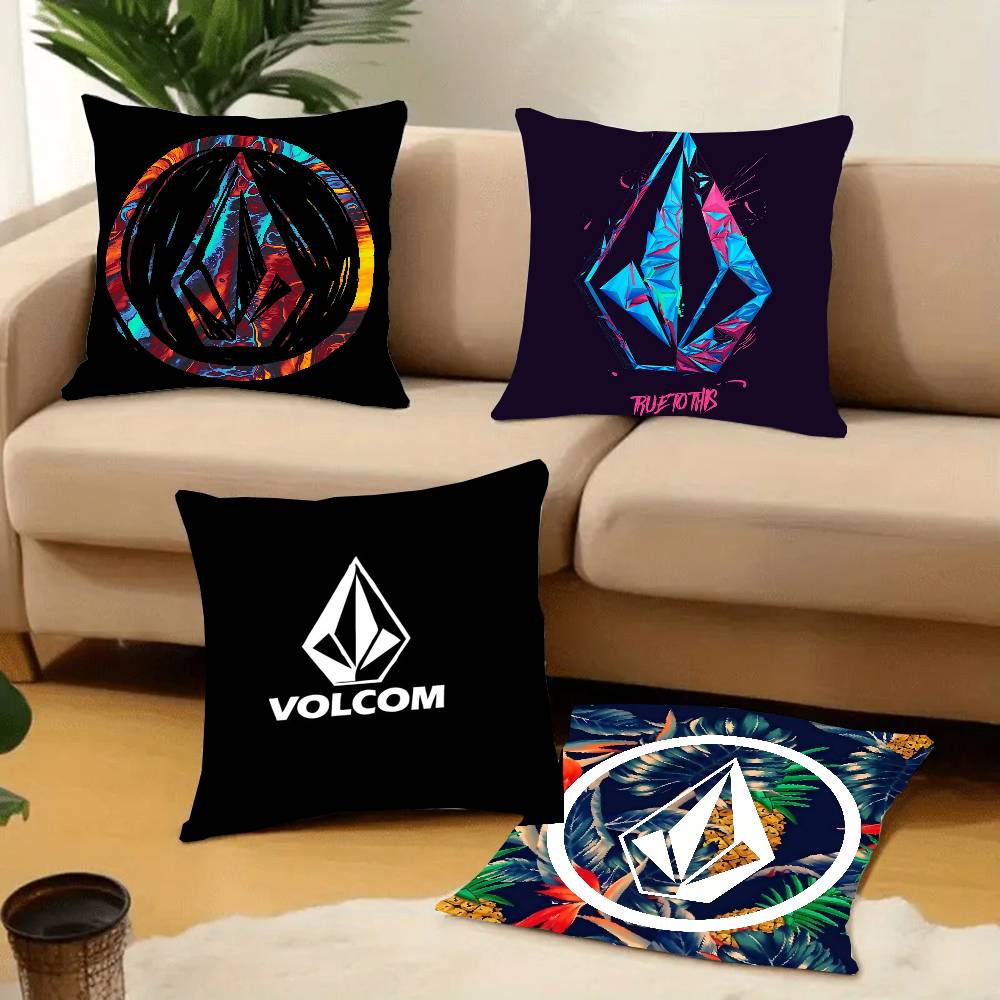 V-VolcomS LOGO Pillow Case Home Decor Throw For Sofa Bed Car Room Decor Gift Idea