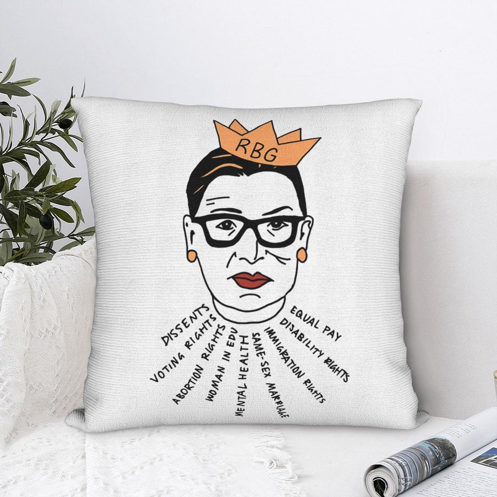 Notorious RBG Ruth Bader Ginsburg Quote Feminist Square Pillow Case Polyester Cushions for Sofa Funny Cushion Covers