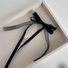 Korean Style Sweet Double-Layer Lace Hair Bow Clip with Long Flowing Ribbon