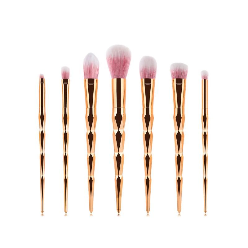 7 Rose Guld Makeup Pensel Sæt Skønhedsværktøj Makeup Værktøj Rouge Øjenskygge Highlighter Nuance