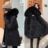Autumn and Winter Parker Cotton Jacket, Down Cotton Jacket, Medium To Long Korean Version, Loose Cotton Jacket, Casual Cotton Jacket