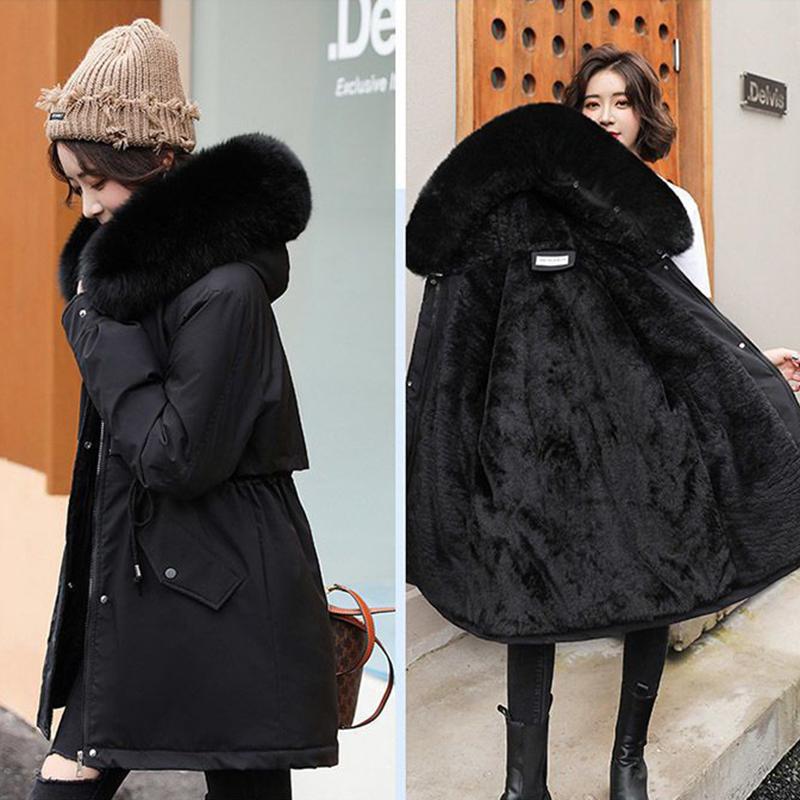 Autumn and Winter Parker Cotton Jacket, Down Cotton Jacket, Medium To Long Korean Version, Loose Cotton Jacket, Casual Cotton Jacket