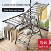 Foldable Indoor Clothes Drying Rack with Quilt Support