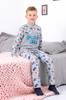 Boys’ Classic Pajama Set – Lightweight Cotton Knit & Button Detail, Any Season, 6077-002-33-4 HC