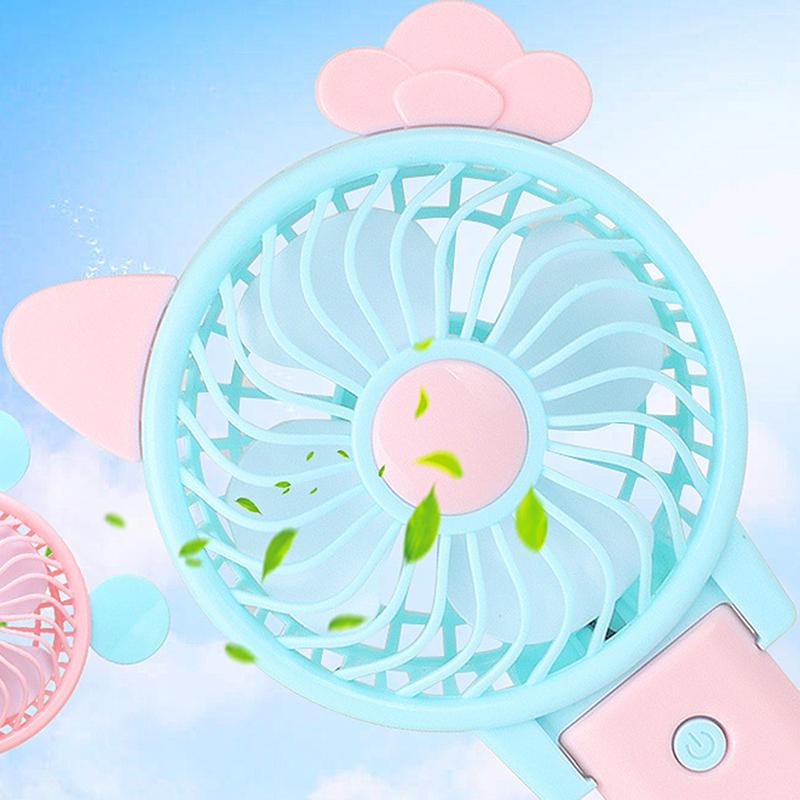 Buy Cartoon Cat Portable Mini Fan USB Charging Handheld Fan at ...