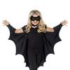 2Pcs Bat Wing Cloak Cape with Eye Mask Halloween Bat Costume Accessories Cosplay Vampires Costumes for Dressing Up Party