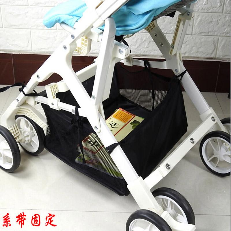 Baby Stroller Basket Storage Portable Pram Newborn Stroller Basket Useful Basket Stroller Accessories lace fastening