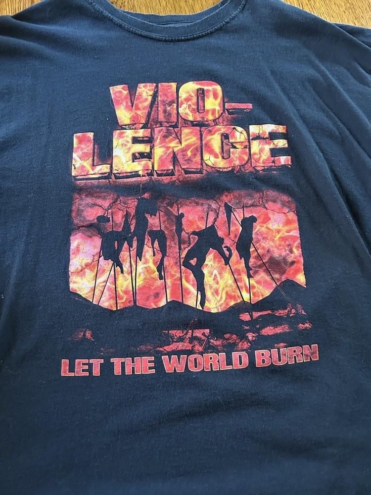 

Rare Let The World Burn Vio-lence Band Shirt Cotton Black S-5XL FF199 Unisex T-Shirt M