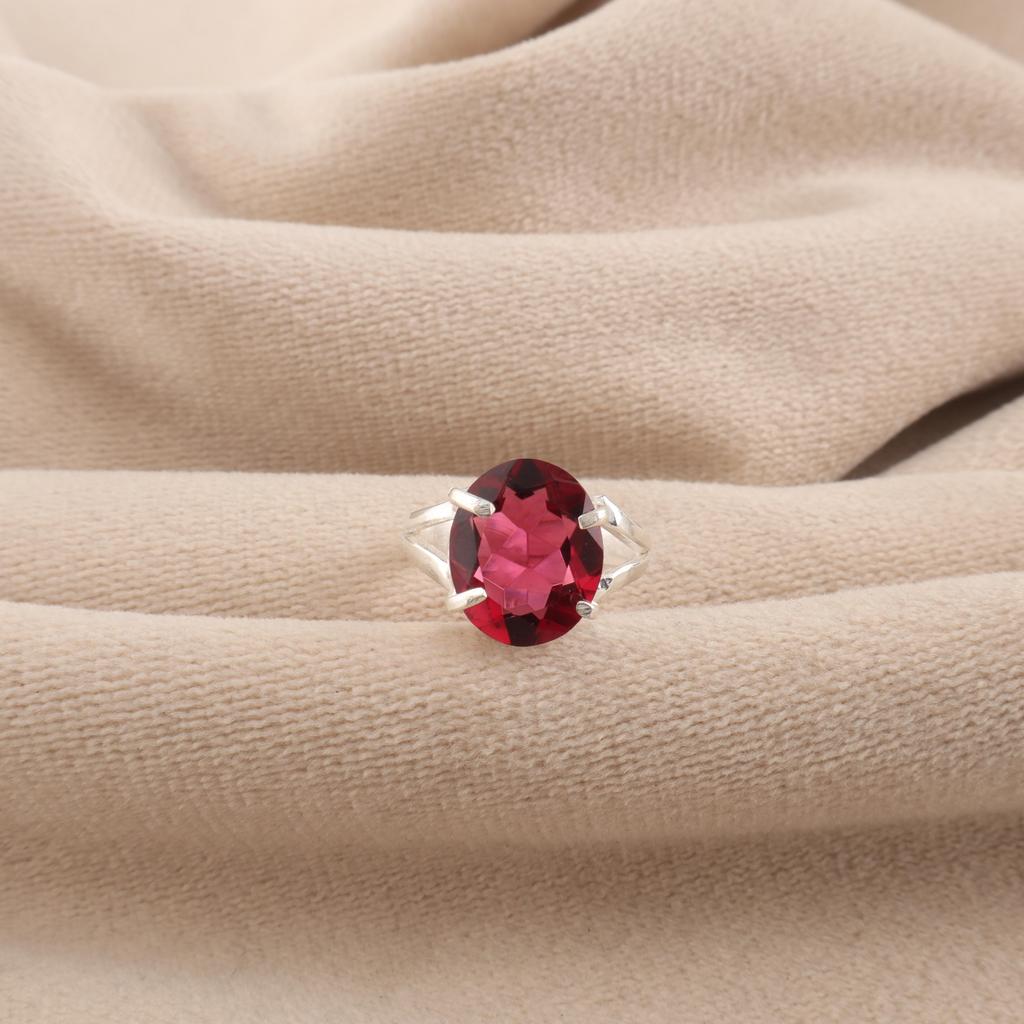 Rosa Rubellit Edelstein 925 Sterling Silber Handgemachter Damenschmuck Schöner Ring für Jubiläumsgeschenk RR-75-2